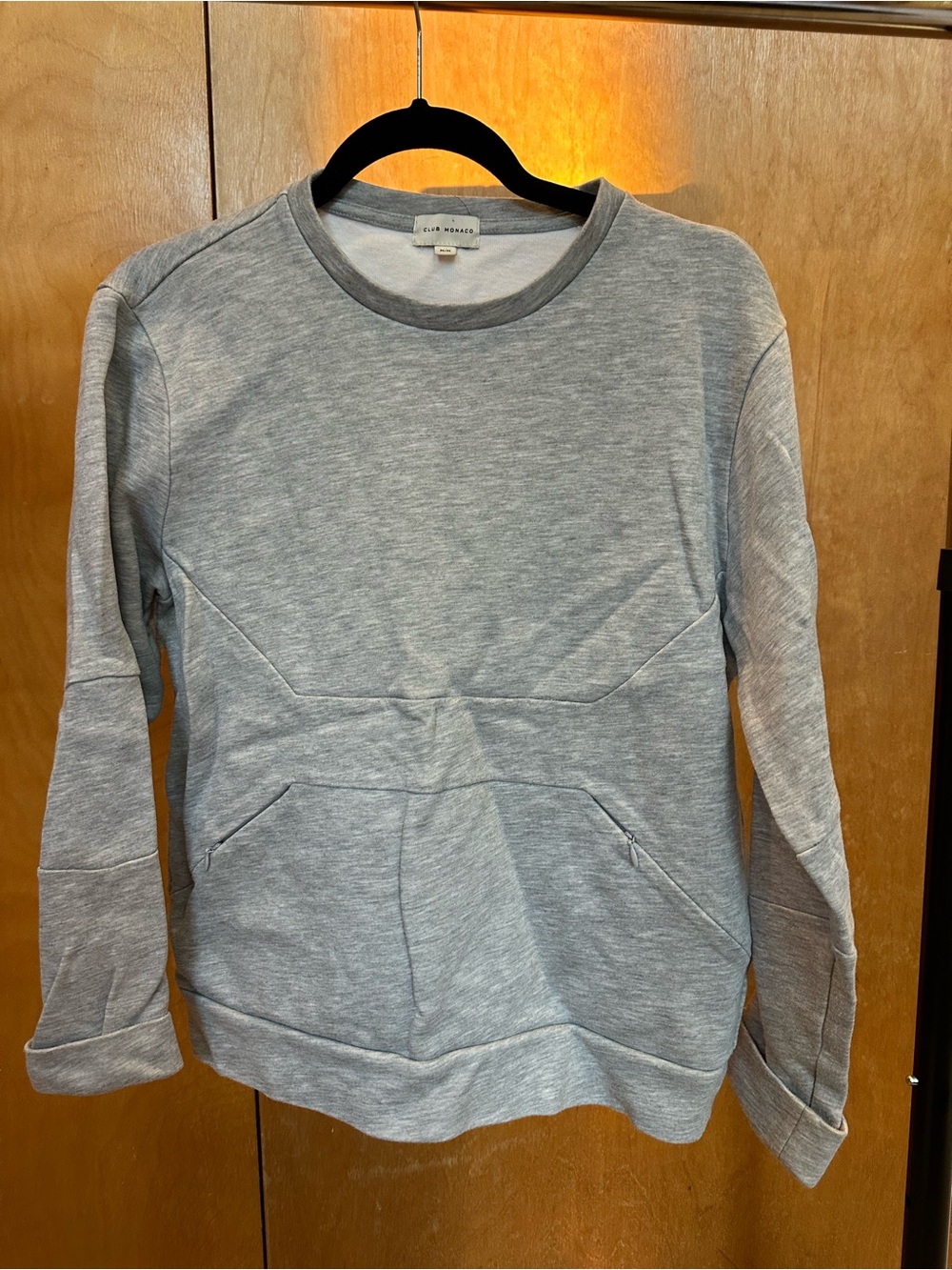 Club Monaco Light Gray Crewneck Sweatshirt